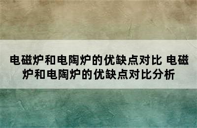 电磁炉和电陶炉的优缺点对比 电磁炉和电陶炉的优缺点对比分析